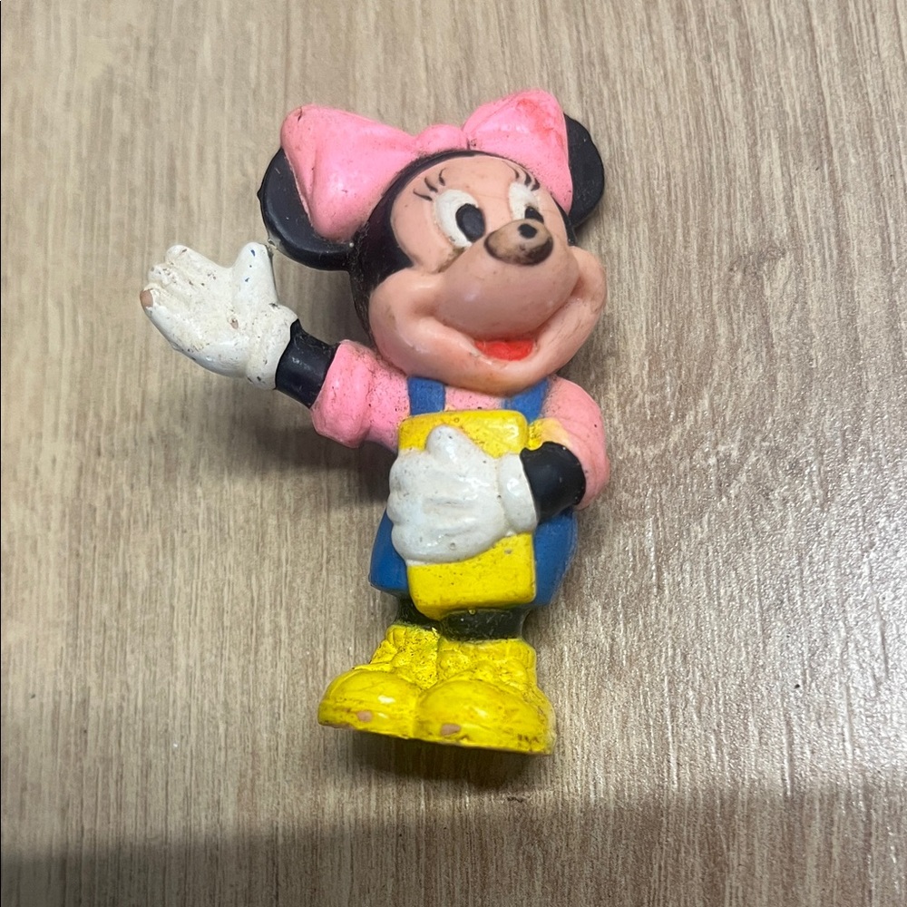 Minnie Mouse Vintage Kids Toy Figure - Pink, Yellow, Blue